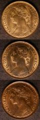 London Coins : A141 : Lot 1515 : Farthings (3) 1892 Freeman 566 dies 7+F UNC with around 40% lustre, Ex-Colin Cooke 30/11/197...