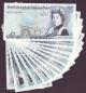 London Coins : A141 : Lot 166 : Five pounds Page (13) includes B336 (9) issued 1971, QE2 pictorial type, a consecutive numbe...