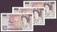 London Coins : A141 : Lot 175 : Ten pounds Somerset B348 issued 1984 (3) series AU70 080001, CR33 AND CW45, GEF