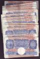 London Coins : A141 : Lot 96 : One Pound Peppiatt Blue Wartime issues B249 (37) average Fine