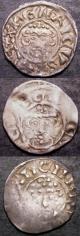 London Coins : A142 : Lot 1851 : Hammered (3) Short cross pennies, Richard I Class 4a MENIR ON CANT, pelleted beard and cresc...