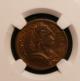 London Coins : A142 : Lot 573 : Farthing 1771 Reverse B Olive branch points to left limb of first N in BRITANNIA NGC MS63 BN, so...