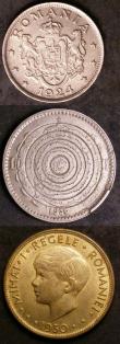 London Coins : A143 : Lot 1044 : Romania (3) 20 Lei 1930H KM#50 UNC and lustrous, 2 Lei 1924 AU/UNC and nicely toned, along with 100 ...