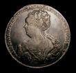 London Coins : A143 : Lot 1050 : Russia Rouble 1725 C?? Catherine I KM#168 Fine with some old graffiti in the obverse field