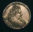 London Coins : A143 : Lot 1053 : Russia Rouble 1731 Anna KM#192.1 VF or better struck slightly off-centre, excellent portrait with a ...