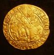 London Coins : A143 : Lot 1427 : Angel Henry VIII Third Coinage S.2299 Annulet by Angel's head and on ship mintmark Lis Good Fin...