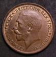London Coins : A143 : Lot 2085 : Halfpenny 1922 Freeman 401 dies 1+A AU/UNC toned with minor cabinet friction and a small scuff in th...