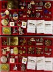 London Coins : A143 : Lot 739 : Medals GB and World including cased silver (13) along with a parcel of badges including items of mil...