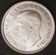 London Coins : A143 : Lot 847 : Australia Florin 1939 low mintage of 630,000 Unc or near so with some heavy bag marks obverse