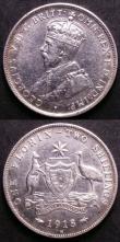 London Coins : A143 : Lot 850 : Australia Florins 1914 and 1918 M VF - EF both with all pearls showing