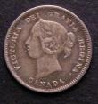 London Coins : A143 : Lot 886 : Canada 5 Cents 1884 Near 4, pointed end KM#2 About Fine, Rare