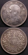 London Coins : A143 : Lot 895 : China Chihli Province Dollar 1908 (Year 34) Y#73.2 Good Fine, China Republic Dollar Y#329 Six charac...