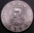 London Coins : A143 : Lot 898 : China Republic Dollar Memento undated (1927) Y#318a.1 UNC and lustrous with some light contact marks