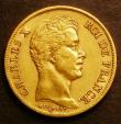 London Coins : A143 : Lot 915 : France 40 Francs 1830A Incuse edge lettering KM#721.1 NVF/GF