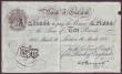 London Coins : A144 : Lot 121 : Ten Pounds Peppiatt B242 German Operation Bernhard forgery WW2 dated 16th March 1935 series K/44 212...