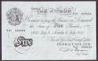 London Coins : A144 : Lot 131 : Five pounds Beale white B270 dated 8th July 1952 serial Y27 068828, small hinged repair reverse top ...