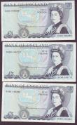 London Coins : A144 : Lot 137 : ERROR &pound;5 Somerset B343a (3) issued 1980 all without signatures, series DU58 448772, DU68 44829...