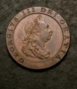 London Coins : A144 : Lot 1579 : Guinea 1798 Pattern in copper by C.H.Kuchler Obverse Laureate bust right, Reverse Crowned Spade-shap...