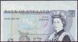 London Coins : A144 : Lot 161 : ERROR &pound;5 Page B336 issued 1973 first series AN49 325105, design heavily misplaced vertically l...