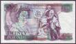 London Coins : A144 : Lot 168 : ERROR &pound;20 Somerset B351 issued 1984 series 28D 342433, offset with a reversed image on the rev...