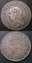 London Coins : A144 : Lot 1891 : Shilling 1658 Cromwell ESC 1005 Fine/Good Fine with a few light old scratches, along with Shilling 1...
