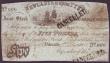 London Coins : A144 : Lot 198 : Newcastle upon Tyne &pound;5 Joint Stock Bank dated 1838 No.4476, ink cancelled, (Outing1515b), pinh...