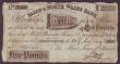 London Coins : A144 : Lot 208 : Salop & North Wales Bank &pound;5, Shrewsbury issue dated 1834 series No.1246 for Price, Jones &...