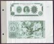 London Coins : A144 : Lot 225 : Thomas De La Rue "Direct Plate Process Colour Specimens", two colour specimens (green) for...