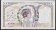 London Coins : A144 : Lot 245 : France 5000 francs dated 24-9-1942 series S.1024 113, colourful large size note, Pick97c, 2 tiny pin...