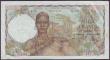 London Coins : A144 : Lot 247 : French West Africa 1000 francs dated 22-12-1950 series G.1303 491, Pick42, VF to GVF