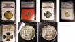 London Coins : A144 : Lot 805 : India and related (7) East India Company 1/48th Rupee 1794 Proof in Gilt Copper KM#394b NGC Proof De...