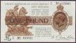 London Coins : A144 : Lot 87 : One pound Warren Fisher T24 issued 1919 series P/11 875662 pressed EF-GEF but looks better