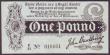 London Coins : A144 : Lot 89 : One pound Bradbury T3.3 issued 1914, series E/23 016661, pressed and trimmed, good Fine