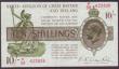 London Coins : A144 : Lot 91 : Ten shillings Warren Fisher T30 issued 1922 first series P/98 622826, VF