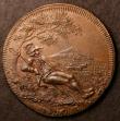 London Coins : A144 : Lot 927 : Halfpenny 18th Century Worcestershire Dudley, undated DH8B Shepherd reclining under tree, UNC with m...