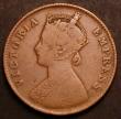 London Coins : A145 : Lot 1163 : Mint Error Mis-Strike India Quarter Anna Victoria Obverse Brockage, About Fine
