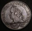London Coins : A145 : Lot 1320 : Crown 1658 with 8 over 7 Oliver Cromwell ESC 10 Good EF pleasing tone three faint lines obverse (adj...