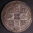 London Coins : A145 : Lot 1366 : Crown 1847 Clich&eacute; of Gothic reverse uniface in base metal Linecar and Stone 65/66, weight 16....