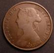 London Coins : A145 : Lot 1799 : Halfpenny 1861 F of HALF struck over a P Freeman dies 6+G VG with all major details clear, Very Rare