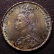 London Coins : A145 : Lot 2065 : Shilling 1891 ESC 1358 Choice Unc with an orange gold grey tone and graded 82 by CGS, ex Cheshire Co...