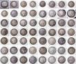 London Coins : A145 : Lot 2594 : Halfcrowns (2) 1818, 1820 George IV, Florins (2) 1859, 1872 Die Number 45, Shillings (52) 1867 Die N...