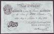 London Coins : A146 : Lot 100 : Five pounds Peppiatt white B241 dated 9th May 1936 series A/320 63173, small hole right side, presse...