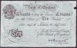 London Coins : A146 : Lot 106 : Ten pounds Peppiatt white B242 dated 16th August 1935 series K/152 34233, rust marks, pinholes &...