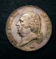 London Coins : A146 : Lot 1153 : France 5 Francs 1824MA KM#711.10 AU/UNC with an attractive golden tone, Ex-J.Elsen & Sons