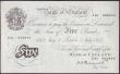 London Coins : A146 : Lot 130 : Five pounds Peppiatt white B255 dated 3rd July 1945 series J61 022843, thick paper variety, Pick342,...