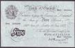 London Coins : A146 : Lot 145 : Five pounds Peppiatt white B264 dated 18th June 1947 series M47 059590, about VF