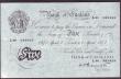 London Coins : A146 : Lot 146 : Five pounds Peppiatt white B264 dated 1st April 1947 series L80 083929, bank number on reverse, abou...