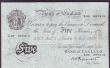 London Coins : A146 : Lot 149 : Five pounds Peppiatt white B264 dated 3rd January 1947 series L05 007313, pressed Fine