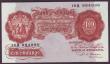 London Coins : A146 : Lot 152 : Ten shillings Beale B267 issued 1950 replacement series 16A 984996, about UNC