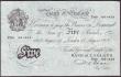 London Coins : A146 : Lot 159 : Five pounds Beale white B270 dated 15th August 1952 series Y60 061459, edge nicks, Fine+